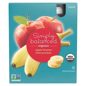 Apple Banana Fruit Pouches 4ct - Simply Balanced
