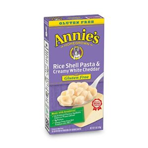Annie's Gluten Free Rice Shells & Creamy Real White Cheddar Macaroni & Cheese, 12 Boxes, 6oz (Pack of 12)