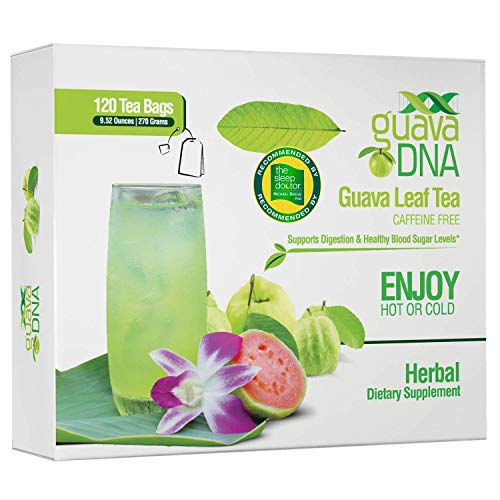 GuavaDNA Guava Leaf Tea 120 Individually Wrapped Teabags | 100% Pure Guava Leaves, Nothing Else Added. | Great For Digestion, Anti-Diarrhea Support | Sleep Support Teas (120 Teabags)