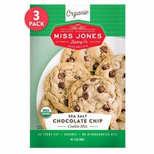 Miss Jones Baking Organic Cookie Mix, Non-GMO, Vegan-Friendly, Packed with Morsels: Sea Salt Chocolate Chip (Pack of 3)