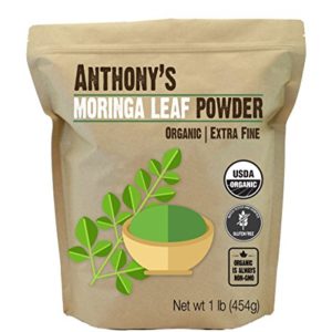 Anthony's Organic Moringa Leaf Powder, 1lb, Gluten Free, Non GMO, Vegan Friendly