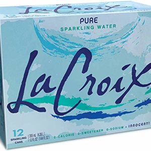 LaCroix Sparkling Water, Pure, 12oz Cans, 12 Pack, Naturally Essenced, 0 Calories, 0 Sweeteners, 0 Sodium