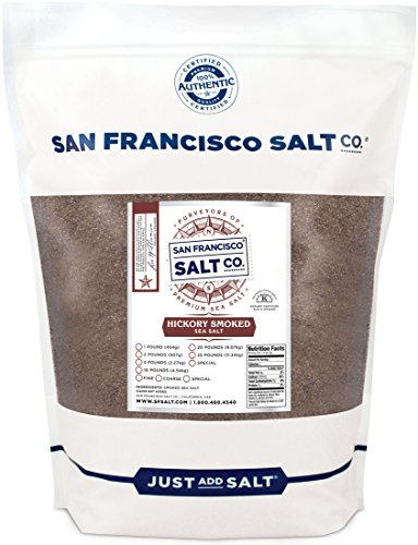 Hickory Smoked Sea Salt 2 lb. Bag - Fine Grain by San Francisco Salt Company