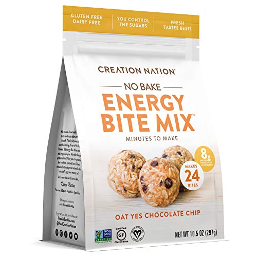 ENERGY BITE MIX ~ No-bake, Minutes to Make! Makes 24 ENERGY BALLS & BITES. "Oat Yes Chocolate Chip" is Vegan, Soy Free, Gluten Free, Purity Protocol