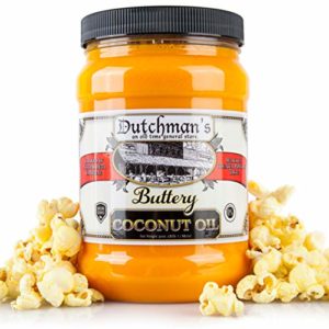 Dutchman's Popcorn Coconut Oil Butter Flavored Oil, Colored with Natural Beta Carotene, The Secret to Making Awesome Popcorn at Home, 30oz Jar - Top Rated, Vegan, Healthy, Zero Trans Fat