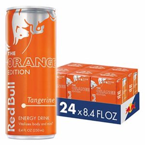 Red Bull Energy Drink, Tangerine, 24 Pack of 8.4 Fl Oz, Orange Edition (6 Packs of 4)