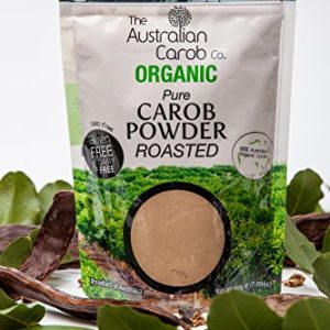 Organic Carob, Australian, Roasted Carob Powder, Superfood, NON-GMO, World's #1 Best Tasting, Roasted Carob Powder, Vegan, Organic Carob Powder, Carob, SharkBar, New Generation Carob, 7.05oz.