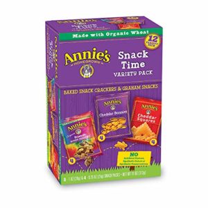 Annie's Variety Snack Pack, Cheddar Bunnies/Friends Bunny Grahams/Cheddar Squares, Baked Snack Crackers, 12-Count, 11 oz