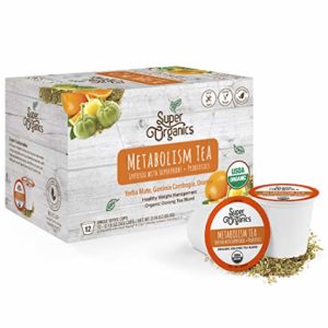 Super Organics Metabolism Oolong Tea Pods With Superfoods & Probiotics | Keurig K-Cup Compatible | Weight & Metabolism, Slim Tea | USDA Certified Organic, Vegan, Non-GMO, Natural & Delicious Tea, 12ct