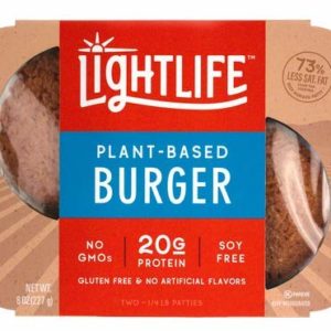 Lightlife Plant-based Burger Patties, 8 oz (4 Pack, 8 Patties Total)