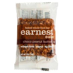 Earnest Eats Chewy Whole Food Energy Bars, Vegan, 100% All Natural, 190mg Omega 3, Choco Peanut Butter, 1.9oz Bars, Pack of 12