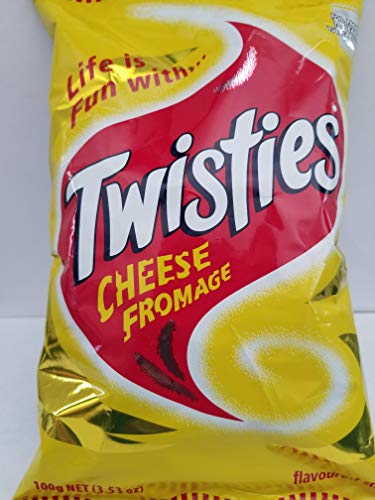 Twisties - CHEESE Flavoured Snack (Pack of 1 X 100g) Life is Fun with Fiji Twisties.