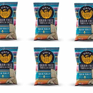 Siete Sea Salt Grain Free Tortilla Chips, 5 oz bags, 6-Pack