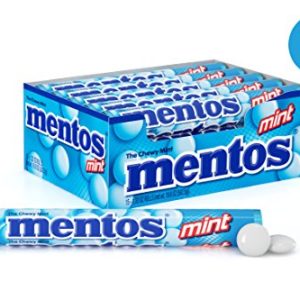 Mentos Chewy Mint Candy Roll, Mint, Party, Non Melting, 1.32 Ounce/14 Pieces (Pack of 15) - Packaging May Vary