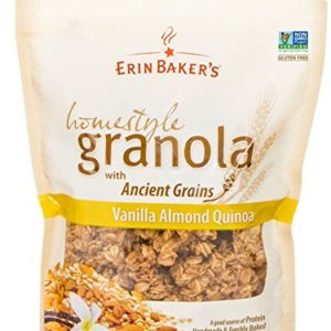 Erin Baker's Homestyle Granola, Vanilla Almond Quinoa, Gluten-Free, Ancient Grains, Vegan, Non-GMO, Cereal, 12-ounce bag