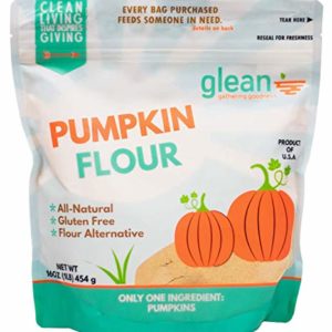 Glean Pumpkin Goodness | Gluten Free Pumpkin Flour and Powder | Paleo, Vegan, Low Sugar | Great for baking breads, pumpkin muffins, and cookies | 16 oz. (1 lb)