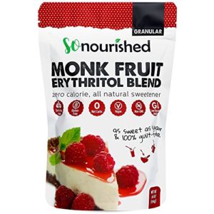 Granular Monk Fruit Sweetener with Erythritol (1 lb / 16 oz) - Perfect for Diabetics and Low Carb Dieters - 1:1 Sugar Replacement - No Calorie Sweetener, Non-GMO, Natural Sugar Substitute