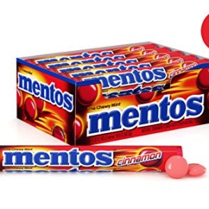 Mentos Chewy Mint Candy Roll, Cinnamon, Party, Non Melting, 1.32 Ounce/14 Pieces (Pack of 15)