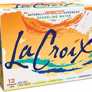 LaCroix Sparkling Water, Apricot, 12oz Cans, 12 Pack, Naturally Essenced, 0 Calories, 0 Sweeteners, 0 Sodium