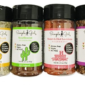 Simple Girl Gourmet Spice Set With Southwest Seasoning - Sugar Free - Vegan and Diabetic Friendly - Carb Free - Gluten Free - MSG Free - Compatible With...