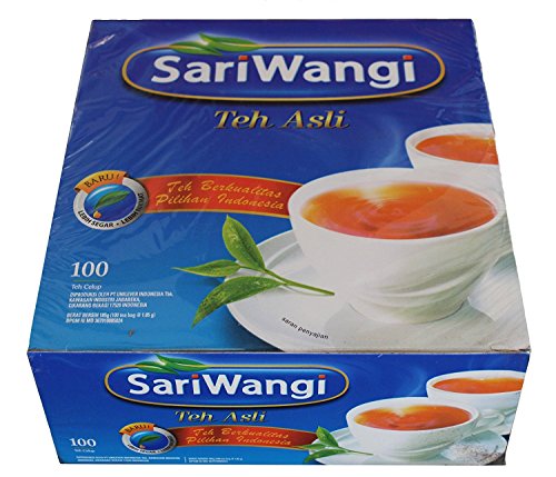 Sariwangi Teh Asli, Indonesian Tea, 1 Box 100 Teabags, Halal