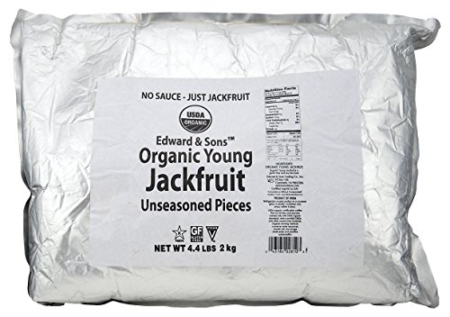 Edward & Sons Organic Vegan Meatless Alternative Young Jackfruit Unseasoned Pieces 4.4 Pound Bag