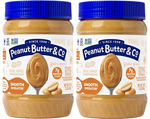 Peanut Butter & Co. Smooth Operator Peanut Butter, Non-GMO Project Verified, Gluten Free, Vegan, 16 Ounce (Pack of 2)