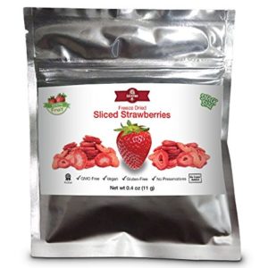 Snack Size Strawberries - All Natural 100% Freeze Dried Sliced Strawberries: NO Added Sugar NO Preservatives Vegan Gluten-Free Paleo Healthy Snack for Children & Adults. (Snack Size 0.4 oz)