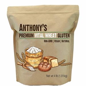 Anthony's Vital Wheat Gluten Natural, 4lbs, High in Protein, Vegan, Non GMO, Keto Friendly