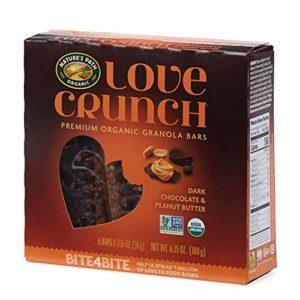Nature's Path Love Crunch Premium Organic Granola Bars, Dark Chocolate/Peanut Butter, 12 Count