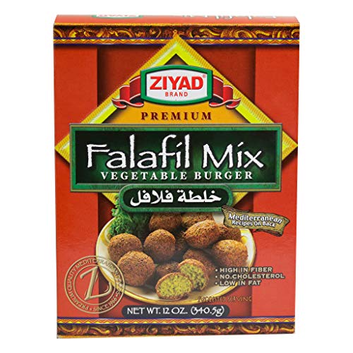 Ziyad 100% All Natural Falafel Dry Mix, Non-GMO, No Preservatives, No Additives, Gluten-Free, Vegan, Veggie Burger Mix, 12 Oz