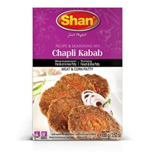 Shan Chapli Kabab Seasoning Mix for Meat, 100 Grams (Pack of 6)