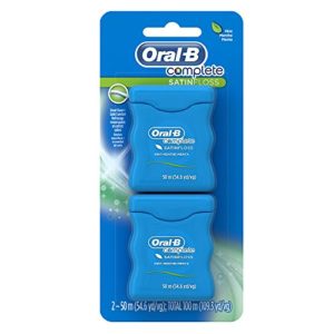 Oral-B Complete Satin Dental Floss Mint, 50m, Twin Pack