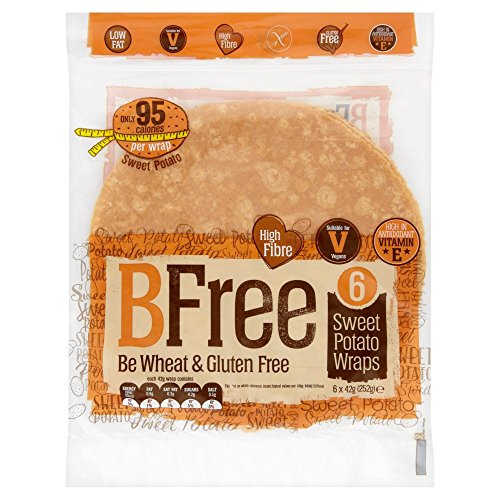 BFree Gluten Free Wheat Free Wrap Tortillas Sweet Potato Vegan Dairy Free (Pack of 2)
