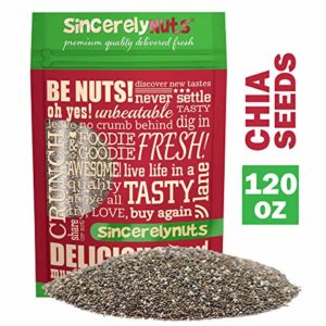 Sincerely Nuts Black Chia Seeds (7.5 lb bag) - Natural Superfood | Raw, Gluten Free, Vegan & Kosher | Healthy Snack Food & Smoothie Thickener | Amazing Source of Protein, Omega 3, Fiber, Vitamins