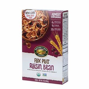 Nature's Path Flax Plus Raisin Bran Cereal, Healthy, Organic, 14 Ounce Box (Pack of 12)