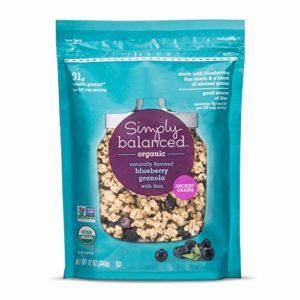 Simply Balanced Organic Blueberry Granola with Flax, 12 OZ (One Pack)