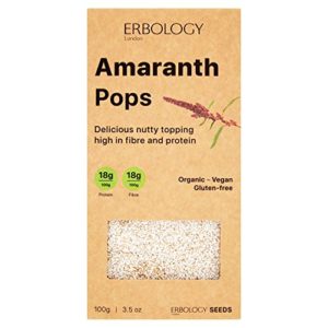 Organic Puffed Amaranth 3.5 oz - Rich in Protein, Fiber and Minerals - Gluten-free