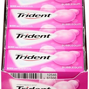 Trident Gum, Bubblegum, 18Count (Pack of 12)