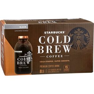 Starbucks Cold Brew Premium Black Coffee Drink, Unsweetened, 11 oz (8-Pack)