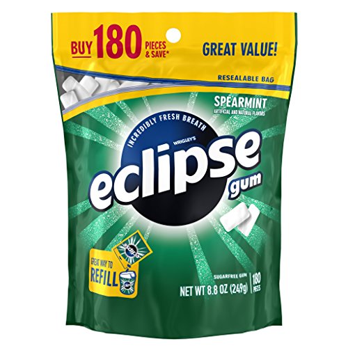 Eclipse Spearmint Sugarfree Gum, 180 Piece Bag
