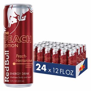 Red Bull Energy Drink, Peach-Nectarine, 24 Pack of 12 Fl Oz, Peach Edition