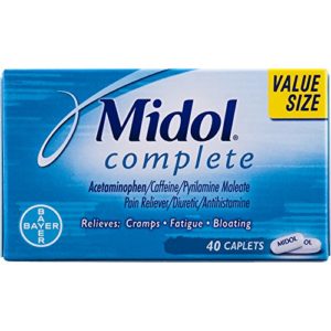 Midol Complete, Menstrual Period Symptoms Relief Including Premenstrual Cramps, Pain, Headache, and Bloating, Caplets, 40 Count