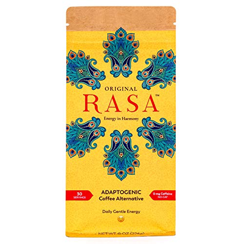 Original Rasa Caffeine-Free Herbal Coffee Alternative with Ashwagandha, Chaga + Reishi for All-Day Energy + Focus - Organic, Adaptogens, Vegan, Keto, Whole30, Gluten Free, 8 Ounce