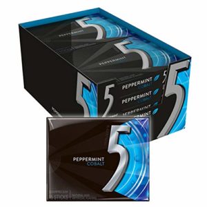 5 Gum Peppermint Cobalt Sugarfree Gum, 15Piece (10 Pack)