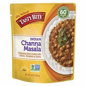 Tasty Bite Indian Entree Channa Masala 10 Ounce (Pack of 6), Fully Cooked Indian Entrée with Chickpeas Onions Tomatoes & Spices, Vegan, Gluten Free, Microwaveable, Ready to Eat