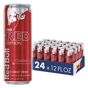 Red Bull Energy Drink, Cranberry, 24 Pack of 12 Fl Oz, Red Edition