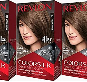 Revlon Colorsilk Beautiful Color, Medium Brown, 3 Count