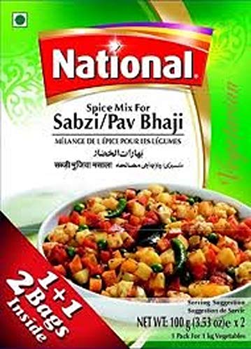 NATIONAL Sabzi/Pav Bhaji 100 g x 2 (2nd Bag Inside)