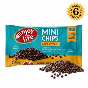 Enjoy Life Semi-Sweet, Dairy Free, Nut Free Vegan Chocolate Chips, 10-oz Bags, 6 Ct